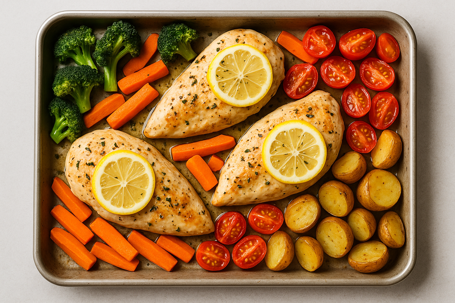 One-Pan Lemon Garlic Chicken and Veggies
